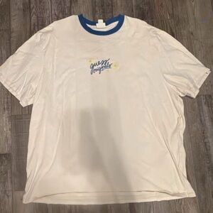 Guess White Tee with Blue Collar
